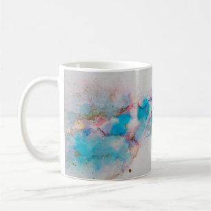 Alcohol Ink Art. Abstrakte Malerei. Alkoholtink ba Kaffeetasse
