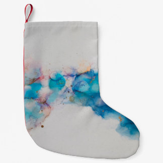 Alcohol Ink Art. Abstrakte Malerei. Alkoholtink ba Kleiner Weihnachtsstrumpf