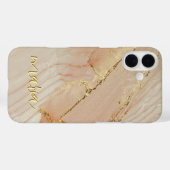 Alcohol Ink Chic Monogrammed Case- Mate iPhone Case-Mate iPhone Hülle (Rückseite (Horizontal))
