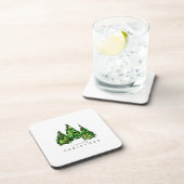 Alcohol Ink Design Christmas Tree Coasters Getränkeuntersetzer (Rechte Seite)