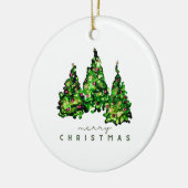 Alcohol Ink Design Christmas Tree Holiday Card Keramik Ornament (Links)