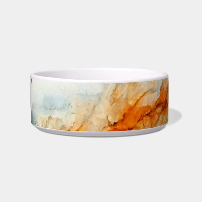 Alcohol Ink Digital Art Regenbogen Napf (Vorderseite)