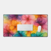 Alcohol Ink Flowers Schreibtischunterlage (Tastatur & Maus)