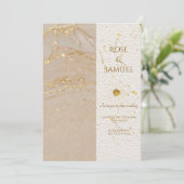 Alcohol Ink Glitter Chic Wedding Invitation Einladung (Stehend Vorderseite)