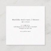 Alcohol Ink Glitter Graphic Artist Studio Monogram Quadratische Visitenkarte (Rückseite)