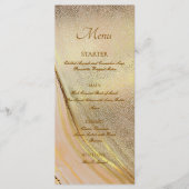Alcohol Ink Gold Elegantes Flachmenü Menükarte (Vorderseite)