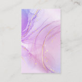 Alcohol Ink Lila Earring Packkarten Visitenkarte (Rückseite)