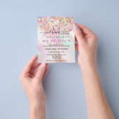 Alcohol Ink Makeup Artist Holographic Glitzer Chic Flyer (Gruppe)