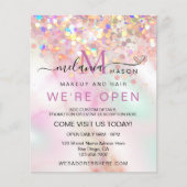 Alcohol Ink Makeup Artist Holographic Glitzer Chic Flyer (Vorne)