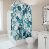 Alcohol Ink Muster Blue Vibrann Duschvorhang (Beispiel)