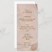 Alcohol Ink Rose Elegant Flat Menu Menükarte (Vorne/Hinten)