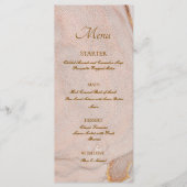 Alcohol Ink Rose Elegant Flat Menu Menükarte (Vorderseite)