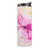 Alcohol ink sea texture. Contemporary art. Spots o Thermosbecher (Nach links gedreht)