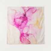 Alcohol ink sea texture. Contemporary art. Spots o Wandteppich (Vorderseite (Horizontal))