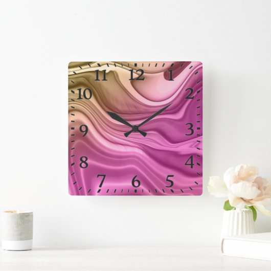 Alcohol Ink Set Aurora Digital Paper-40817 Quadratische Wanduhr (Zuhause)