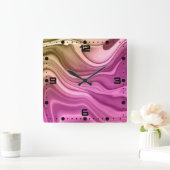 Alcohol Ink Set Aurora Digital Paper-40817 Quadratische Wanduhr (Zuhause)