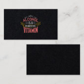 Alcohol Is A Misunderstood Vitamin Visitenkarte (Vorne/Hinten)
