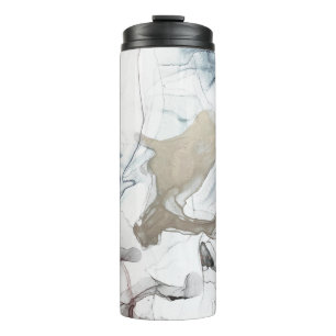 Alcohol Tinte Art. Delikate und schwarze Flecken.  Thermosbecher