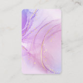 Alcohol Tinte Lila Earring Display Cards Visitenkarte (Rückseite)