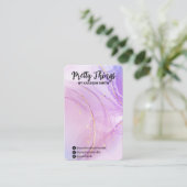 Alcohol Tinte Lila Earring Display Cards Visitenkarte (Stehend Vorderseite)