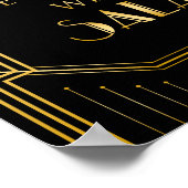 Alcohol Wedding Sign | Gatsby Art Deco Poster (Ecke)
