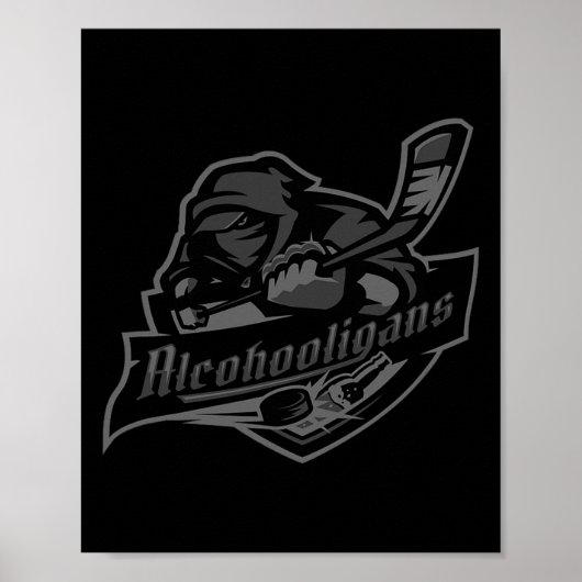 Alcohooligans Blackout Edition All-Star-Eishockey Poster (Vorne)