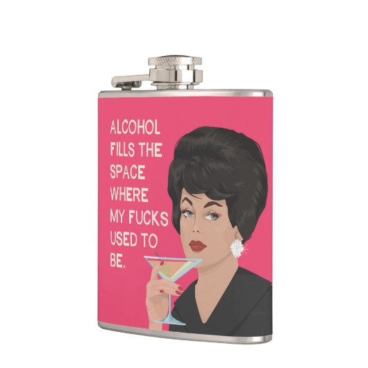 Alcolhol füllt den Raum, in dem meine Sorgfalt Flachmann (Links)