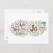 Alcotts kleine Frauen Worte auf der Postkarte (Vorne/Hinten)