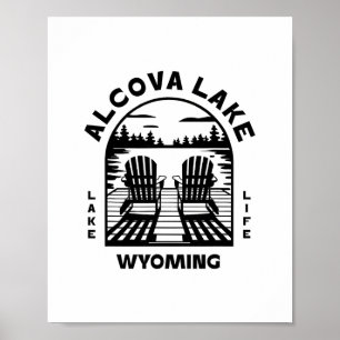 Alcova-See Wyoming im Freien Vintage 1 Poster