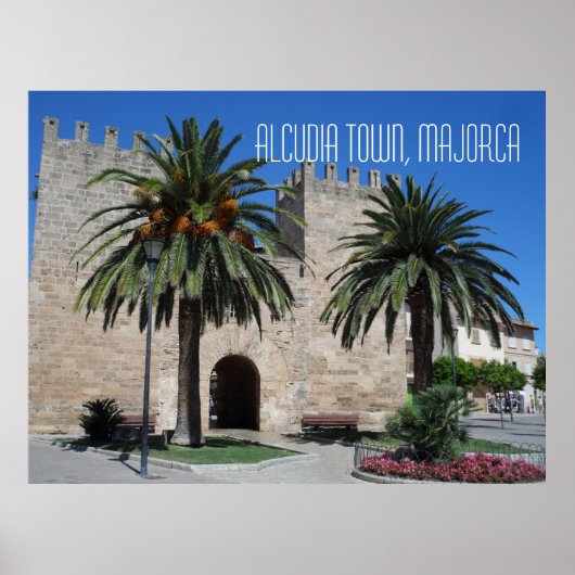 Alcudia Altstadt Szene Mallorca Mallorca Spanien Poster (Vorne)