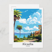 Alcudia Spanien Kunst, Dichtung und Musik Postkarte (Vorne/Hinten)