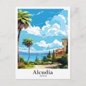 Alcudia Spanien Kunst, Dichtung und Musik Postkarte (Vorderseite)