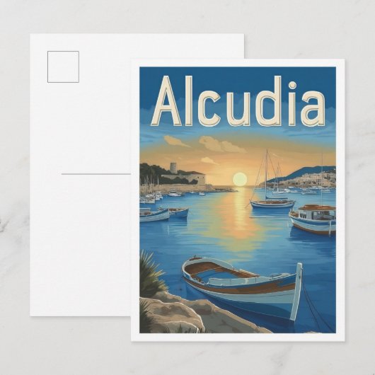 Alcudia Spanien Kunst, Dichtung und Musik Postkarte (Vorne/Hinten)