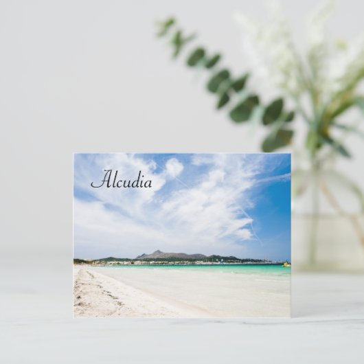 Alcudia Strand Postkarte (Stehend Vorderseite)