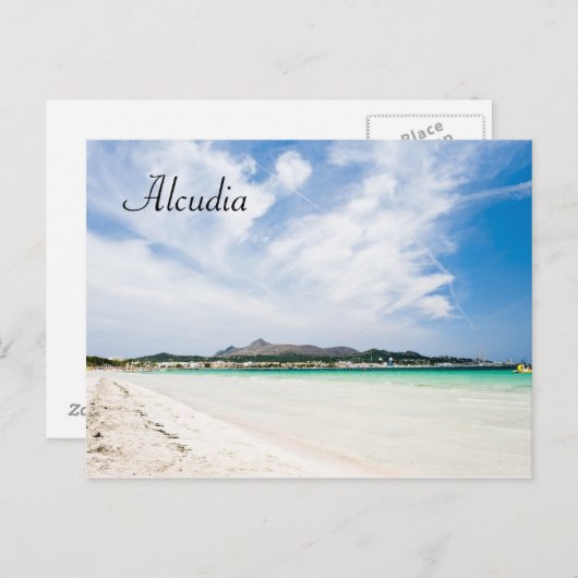 Alcudia Strand Postkarte (Vorne/Hinten)