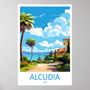 Alcudia Vintage-Reiseposter Ski Nationalpark Poster