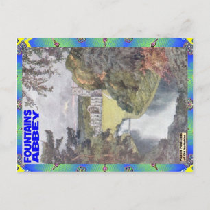 ALD YORKSHIRE - GRÜNDE ABBEY POSTKARTE