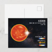 Aldebaran Bright Star Taurus Space Infographic Postkarte (Vorne/Hinten)