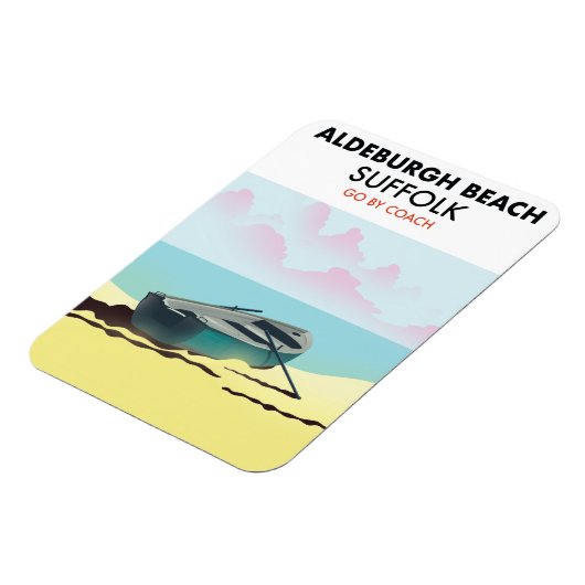Aldeburgh Beach Suffolk Magnet (Linke Seite)