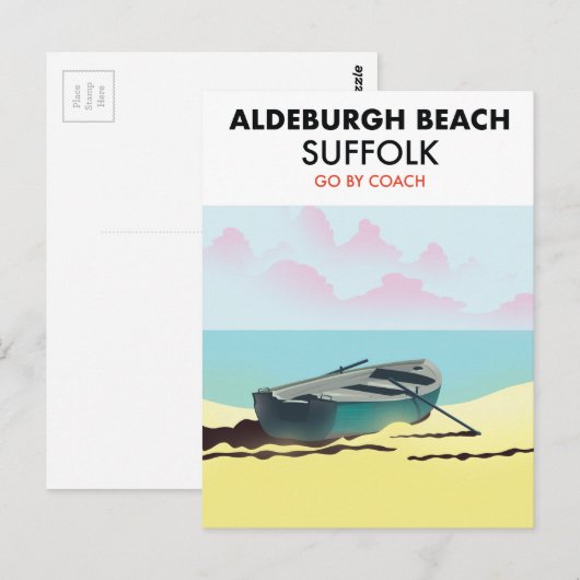 Aldeburgh Beach Suffolk Postkarte (Vorne/Hinten)