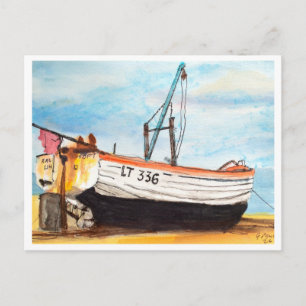 Aldeburgh, Boot am Strand – Küstenkunst Postkarte