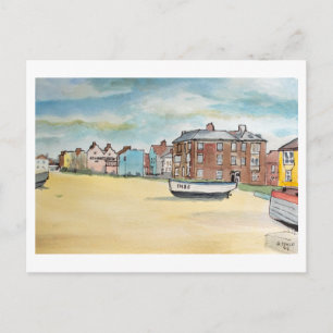 Aldeburgh Boote am Strand Suffolk Coastal Art Postkarte