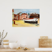 Aldeburgh-Druck – Wasserfarbenlandschaft an der Kü Poster (Küche)