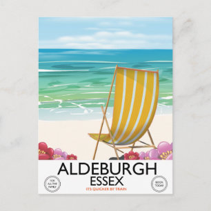 Aldeburgh Essex Strand Reiseplakat Postkarte