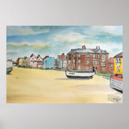 Aldeburgh Strand – Kunst an der Küstenmauer Poster
