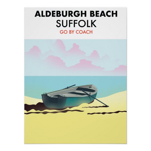 Aldeburgh Strand Suffolk Poster (Vorderseite)