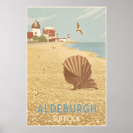 Aldeburgh Suffolk Küsten Reiseplakat Poster (Vorne)