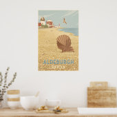 Aldeburgh Suffolk Küsten Reiseplakat Poster (Küche)