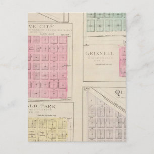 Alden, Gove City, Grinnell, Buffalo Park, Kansas Postkarte