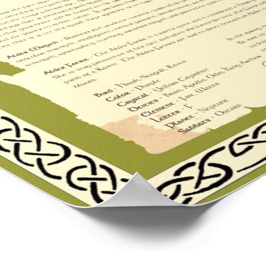 ALDER CELTIC SACRED TREM POSTER (Ecke)